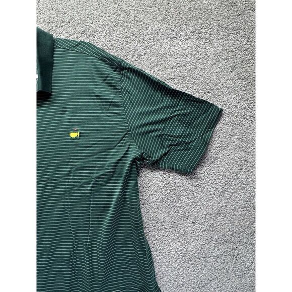 Amen Corner Master's Golf Shirt Men's XXL Green Striped 100% Pima Cotton 60's - Picture 2 of 11